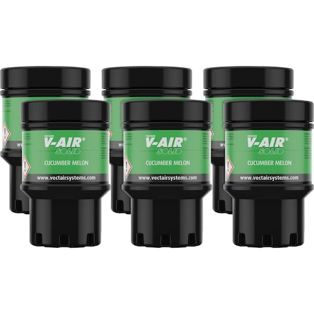 Vectaire V-Air MVP Dispenser Fragrance Refill - Spray - 6000 cu ft - Cucumber Melon, 6PK VTSSOLIDMEL